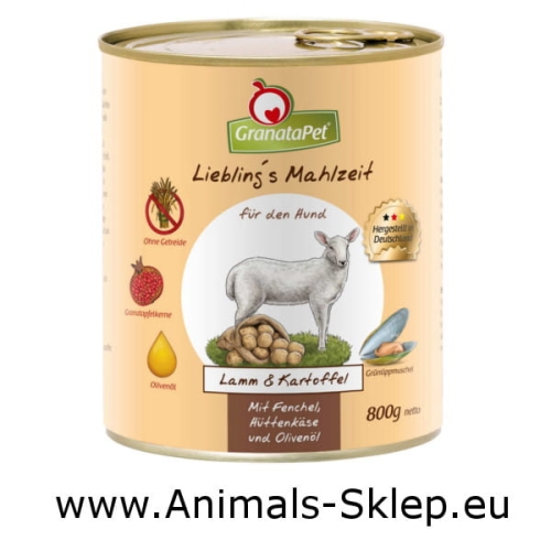 GranataPet Liebling's Mahlzeit Jagnięcina Ziemniaki 800g