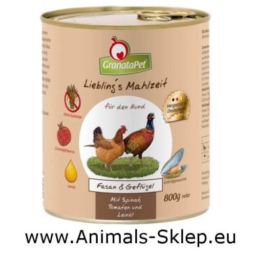 GranataPet Liebling's Mahlzeit Bażant Drób 800g