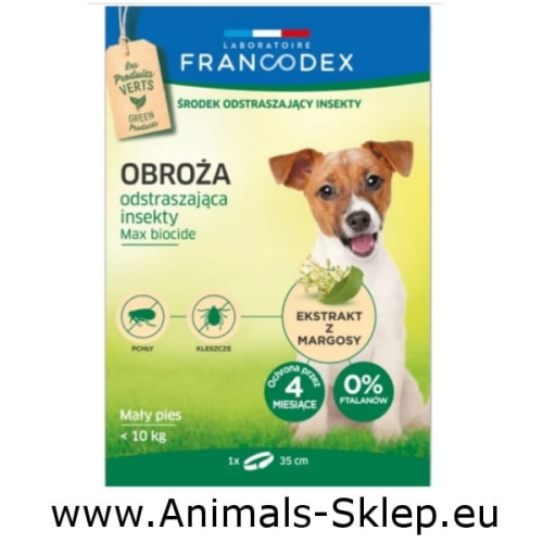 Francodex obroża odstraszająca insekty dla psów do 10kg