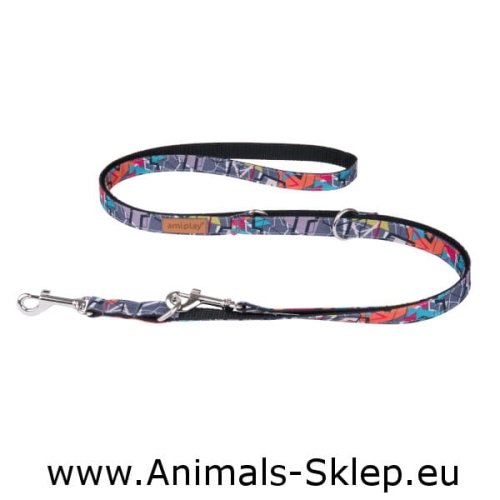 Amiplay smycz regulowana 6w1 Adventure M Abstrakcja