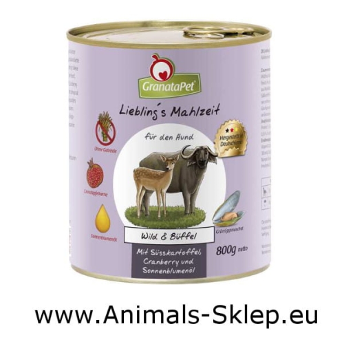 GranataPet Liebling's Mahlzeit Dziczyzna Bawół 800g