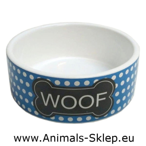 Yarro miska ceramiczna dla psa Woof niebieska 13cm