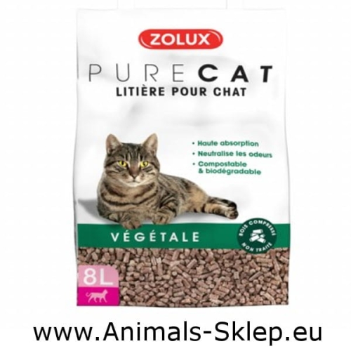 Zolux Purecat żwirek roślinny naturalny 8l