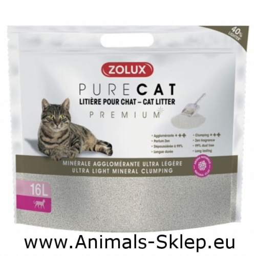 Zolux Purecat mineralny zbrylający ultralekki 16l