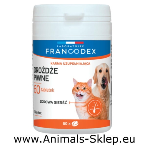 Francodex drożdże piwne dla psów i kotów 60 tabl