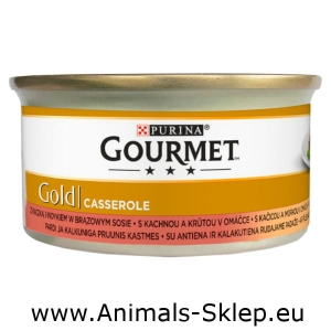 Gourmet Gold kaczka indyk w brązowym sosie 85g