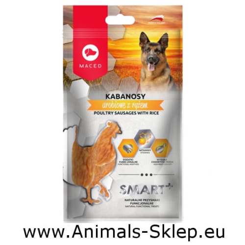 Maced Smart+ kabanos drobiowy z ryżem 100g