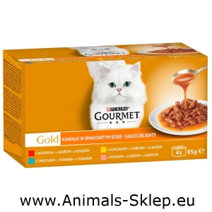 Gourmet Gold kawałki w smakowitym sosie 4x85g