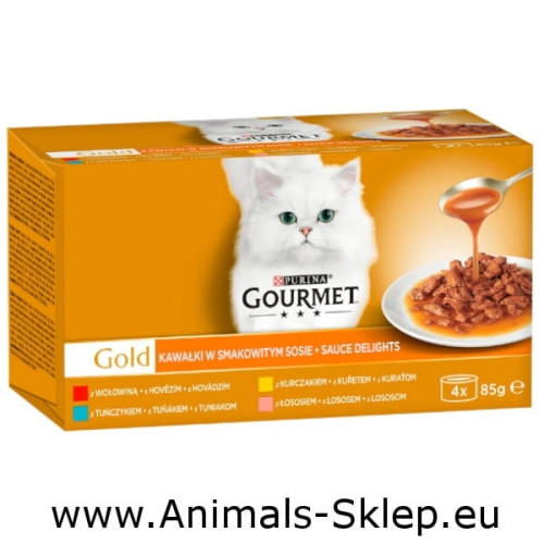 Gourmet Gold kawałki w smakowitym sosie 4x85g