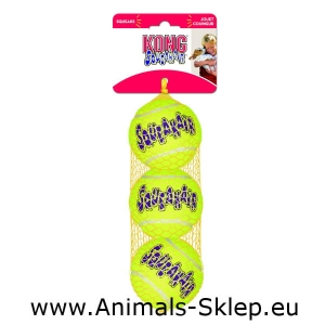 Kong SqueakAir M piłka piszcząca 3szt 6cm