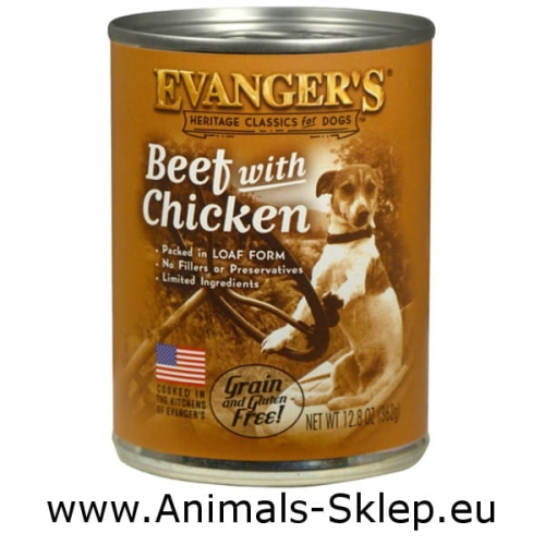 Evanger's Classic Beef Chicken wołowina kurczak 362g
