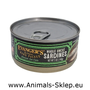 Evanger's Hand Packed Sardynki dla Kota 140g