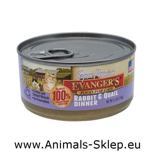 Evanger's Gold Królik i Przepiórka dla Kota 156g