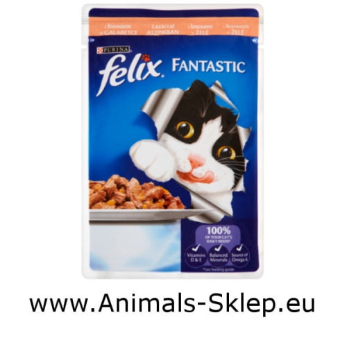 Purina Felix Fantastic saszetka 100g łosoś w galarecie