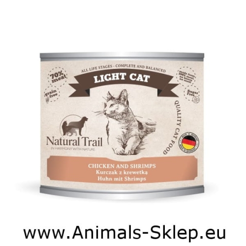 Natural Trail Light Sterilized kurczak krewetki dla kota 200g