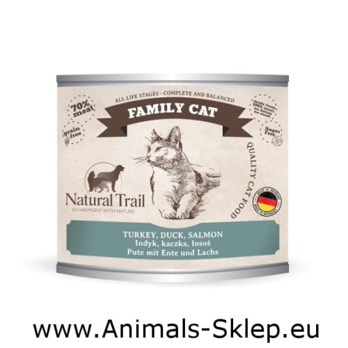 Natural Trail Family indyk kaczka łosoś dla kota 200g