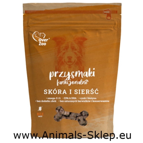 Over Zoo skóra i sierść przysmak dla psa 100g