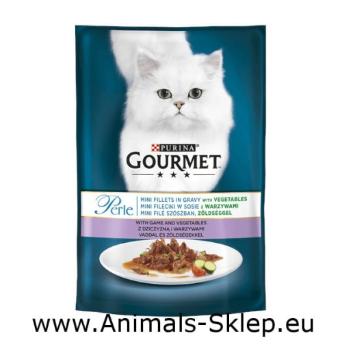 Gourmet Perle Mini Fileciki z dziczyzną i warzywami w sosie 85g