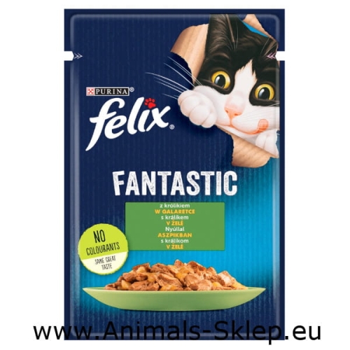 Purina Felix Fantastic królik w galarecie 85g