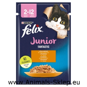 Purina Felix Fantastic Junior kurczak w galarecie 85g