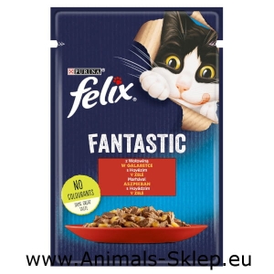 Purina Felix Fantastic wołowina w galarecie 85g