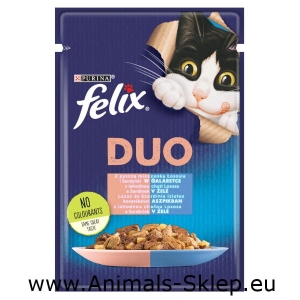 Purina Felix Duo rybne łosoś sardynki w galarecie 85g