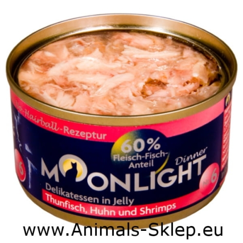 Moonlight Dinner Nr6 tuńczyk kurczak krewetki w galarecie 80g