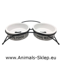Yarro miski ceramiczne na stojaku Food Water 2x 15cm