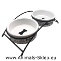 Yarro miski ceramiczne na stojaku Food Water 2x 15cm
