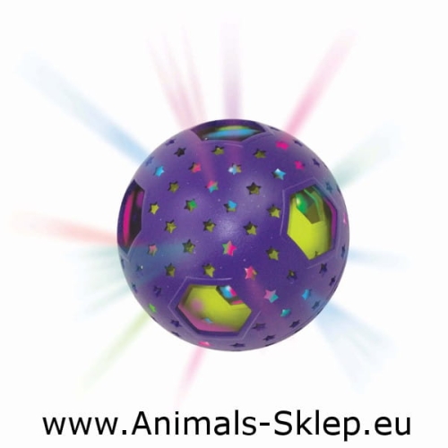 Kong Bat-A-Bout Flicker Disco świecąca piłka dla kota 7,5cm