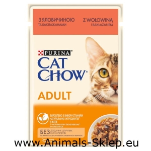 Purina Cat Chow saszetka wołowina i bakłażan 85g