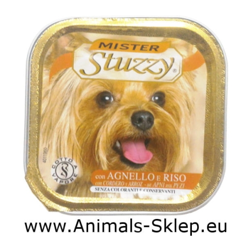 Stuzzy Mister Dog Adult z jagnięciną i ryżem tacka 150g
