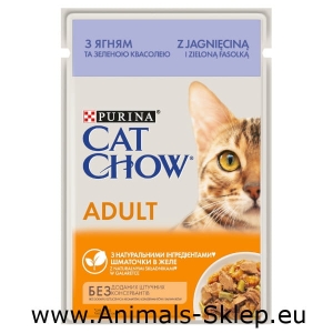 Purina Cat Chow saszetka z jagnięciną i zieloną fasolką 85g