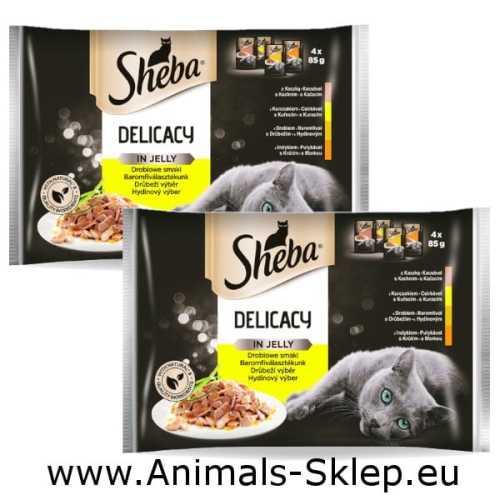 Sheba Delicacy Drobiowe smaki w galarecie dwupak 4x 85g