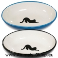 Yarro miska ceramiczna dla kota owalna czarny kot 15,5cm