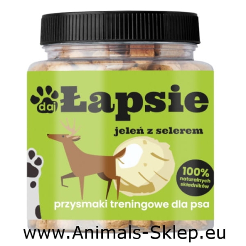 Happy Snacky Łapsie jeleń z selerem 300g przysmak treningowy