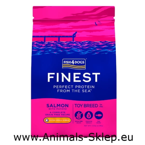 Fish4Dogs Finest Salmon Toy Breed 1,5kg dla ras miniaturowych
