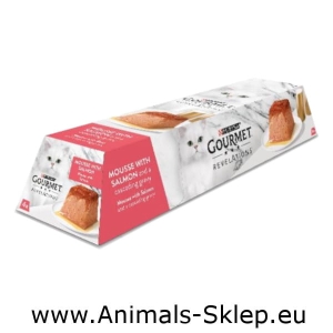 Purina Gourmet Revelations mus z łososiem i spływającym sosem 2x57g