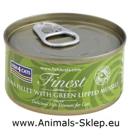 Fish4Cats Filety Tuńczyka z Omułkiem Zielonowargowym 70g