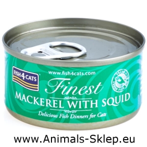 Fish4Cats Makrela z Kałamarnicą 70g