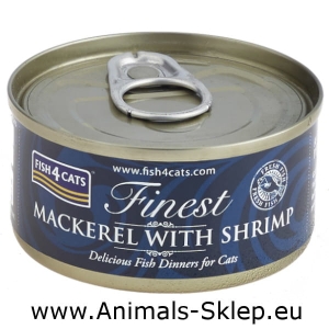 Fish4Cats Makrela z Krewetkami 70g