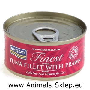 Fish4Cats Filety Tuńczyka z Krewetką 70g