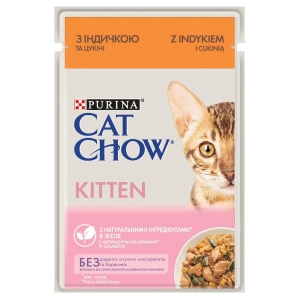 Purina Cat Chow saszetka kitten z indykiem i cukinią 85g