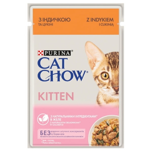 Purina Cat Chow saszetka kitten z indykiem i cukinią 85g