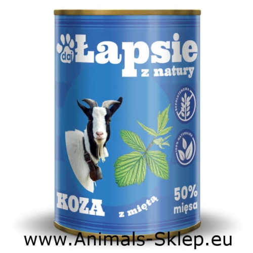 Happy Snacky Łapsie kozina z miętą puszka 400g