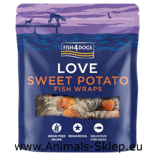 Fish4Dogs Sweet Potato Fish Wraps 100g