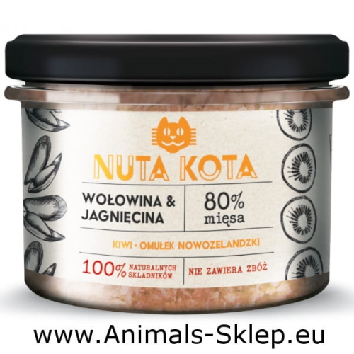 Happy Snacky Nuta Kota wołowina i jagnięcina słoik 200g