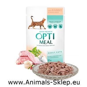 OptiMeal królik w białym sosie 85g