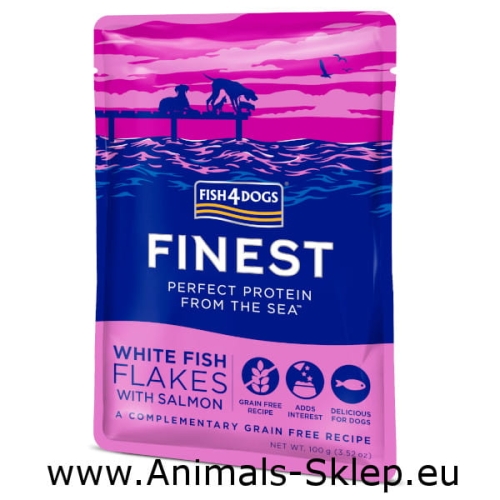 Fish4Dogs Filety Biała Ryba z Łososiem 100g