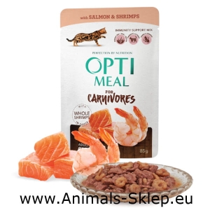 OptiMeal  Carnivores łosoś krewetki w sosie 85g